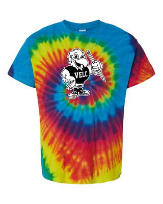 Adult Color Spiral Tie-Dyed T-Shirt T-Shirt W/ VELC 1.0 Logo