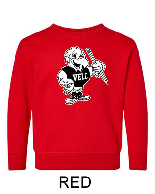Rabbit Skins Toddler Pullover Fleece Crewneck Sweatshirt W/ VELC 2.0 Logo
