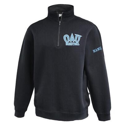 Embroidered Pennant Brand OAU Basketball 1/4 Zip Sweatshirt