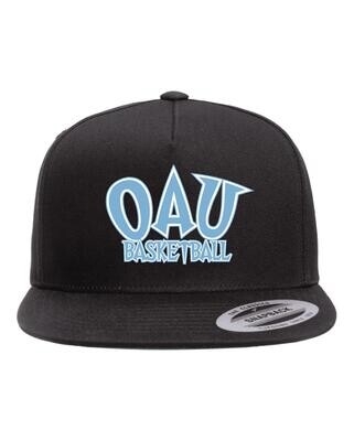 Snapback Flat Brim Adjustable Cap W/ Embroidered OAU Basketball Logo - OSFM