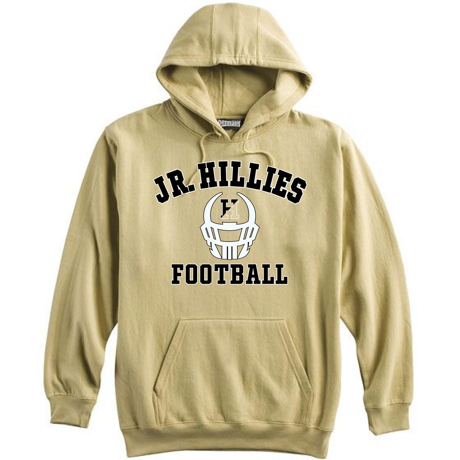 Pennant Brand 10oz Jr. Hillies Football Hooded Sweatshirt 1.0