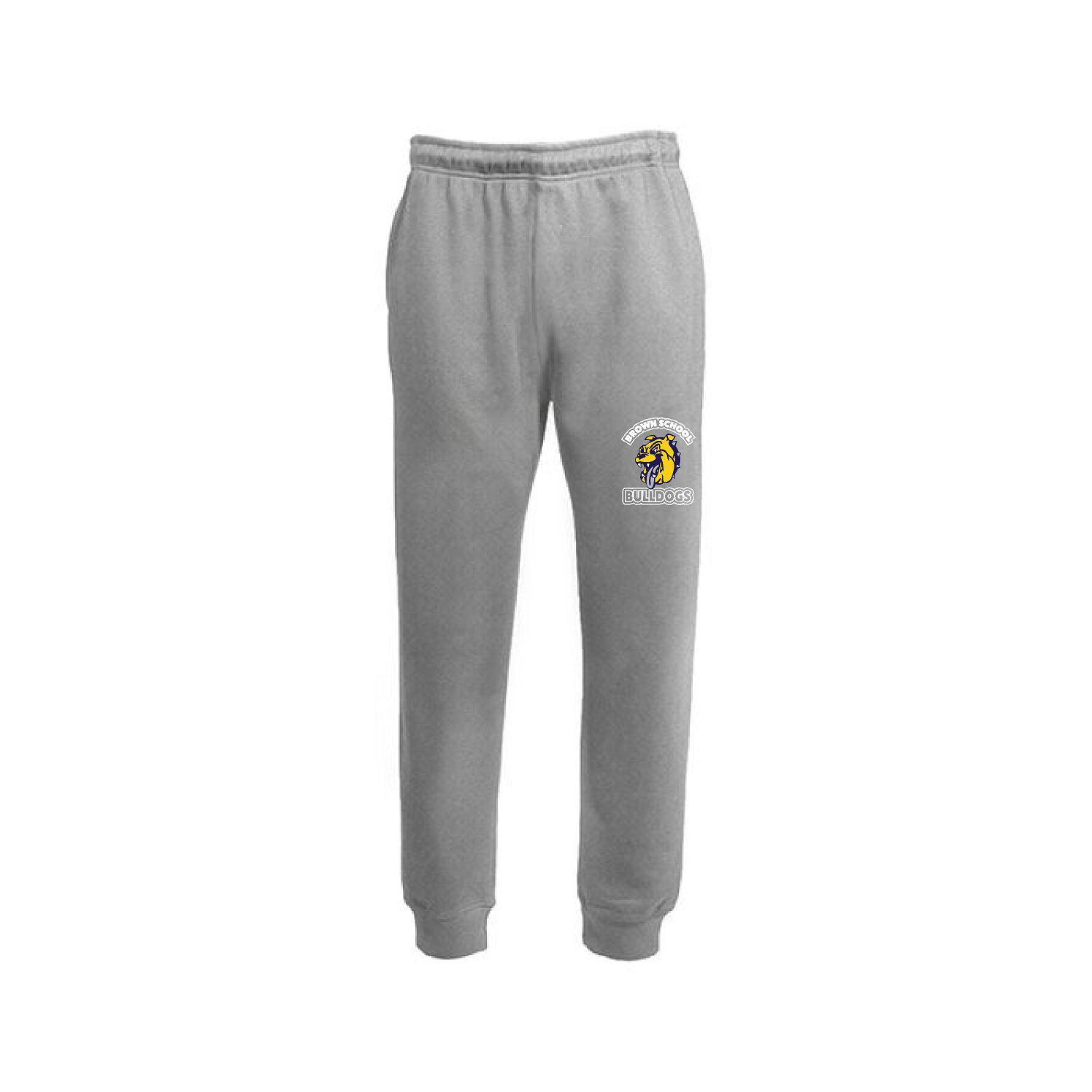 Pennant Brand 10oz Brown School Bulldogs Jogger Sweatpants - Color: Grey