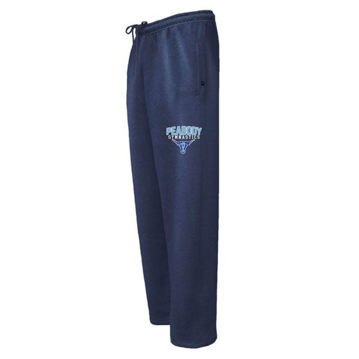 Pennant Brand Embroidered Peabody Gymnastics Open Bottom Sweatpant W/ Pocket