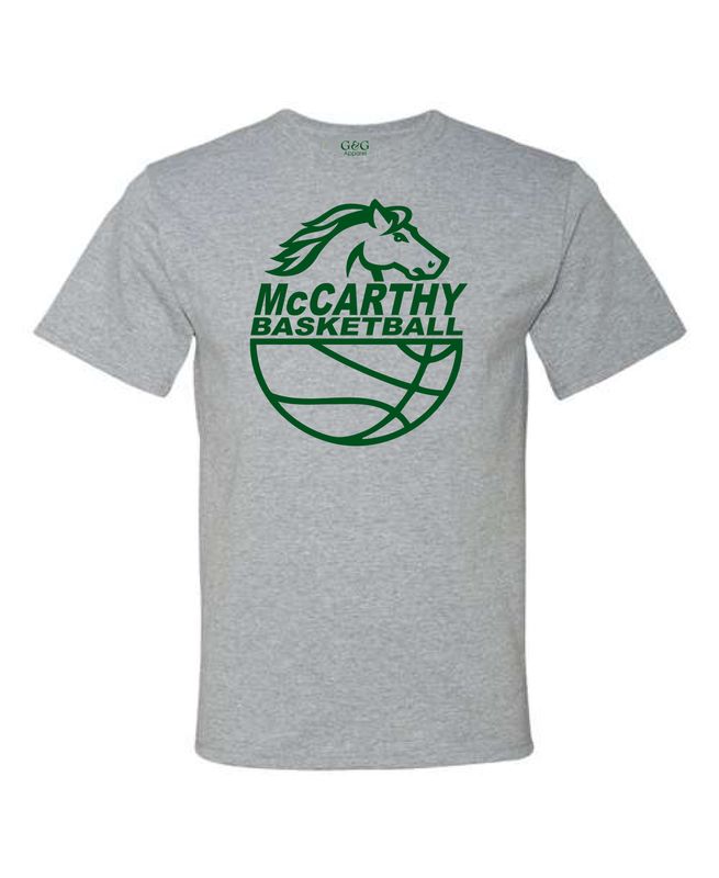 Unisex Adult 50/50 Dri-Power McCarthy PEBL Basketball Student T-Shirt