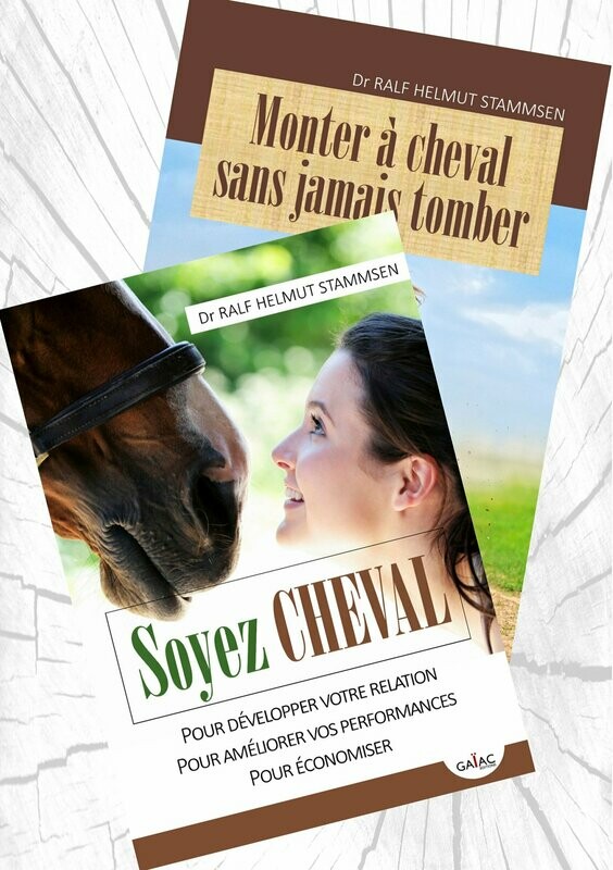 Pack  2 livres - 1 "Soyez Cheval" + 1 "Monter à cheval sans jamais tomber" - Grand format