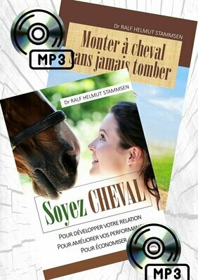 Pack 1 CD audio "Soyez Cheval" + 1 CD audio "Monter à cheval sans jamais tomber"