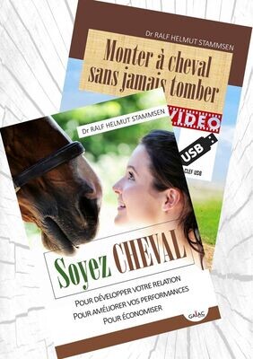 Pack 1 livre "Soyez cheval" grand format + 1 vidéo "Monter à cheval sans jamais tomber" (produit numérique sur clef USB) - Livraison uniquement en France métropolitaine