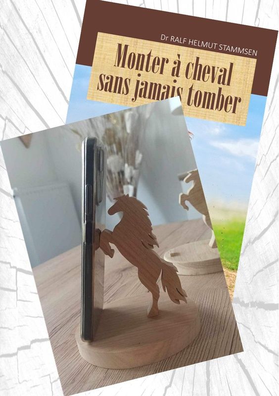 Pack 1 support téléphonique cheval + 1 livre "Monter à cheval sans jamais tomber" grand format