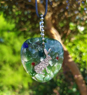Collier Lapin - Aventurine verte