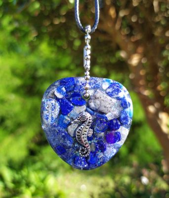 Collier Hippocampe - Lapis Lazuli
