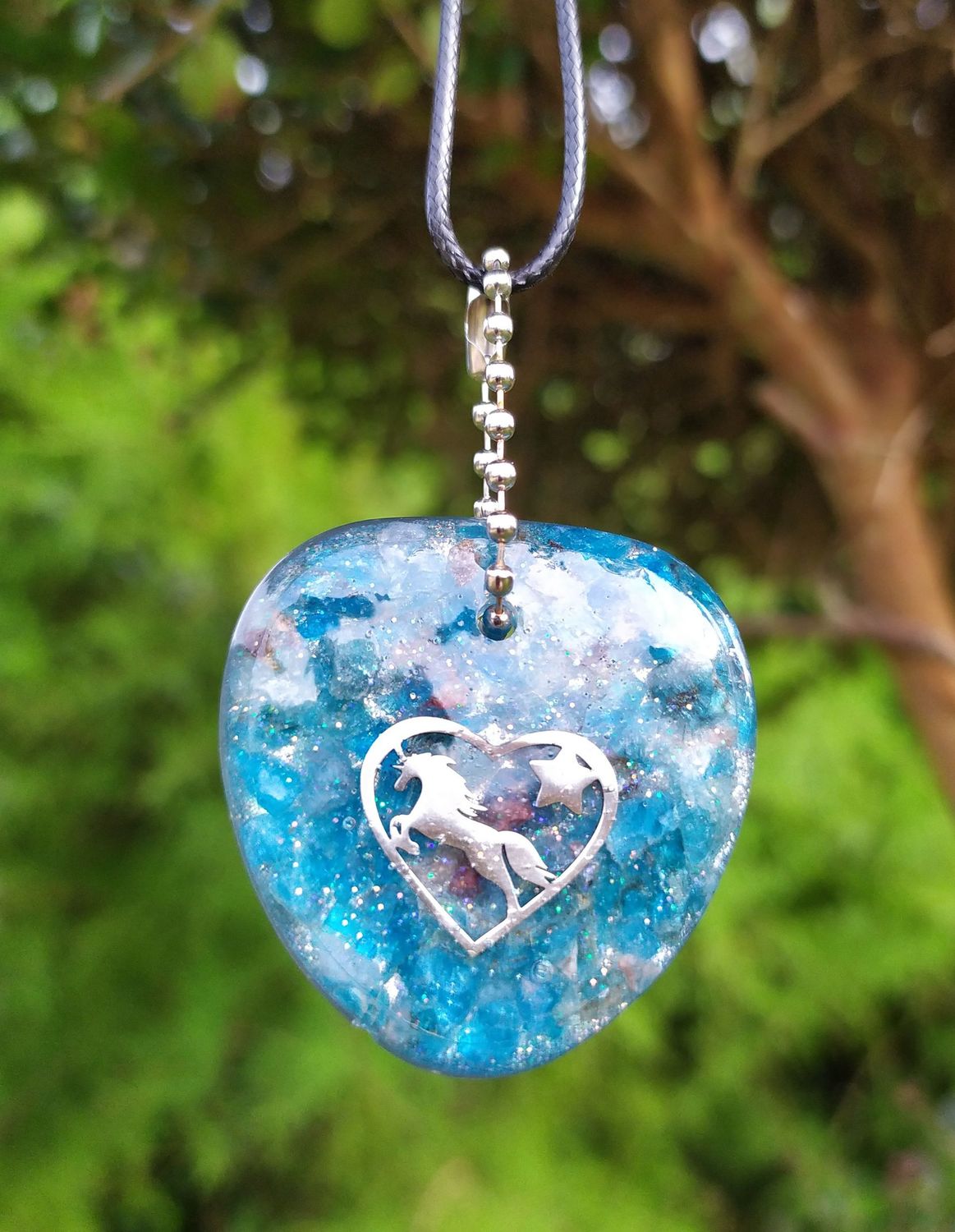 Collier Cheval - Apatite bleue