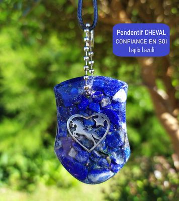 Collier Cheval - Lapis Lazuli - Confiance en soi Collier Cheval - Lapis Lazuli - Confiance en soi