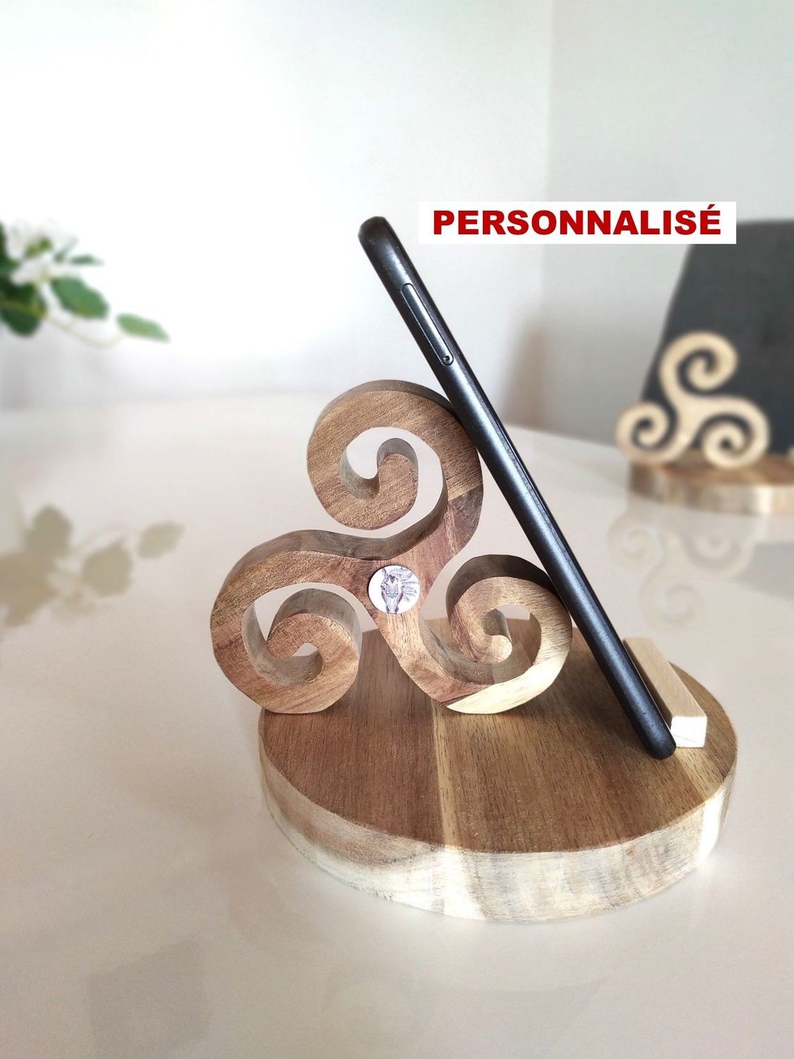 Support téléphonique Triskel - Cheval - Personnalisé