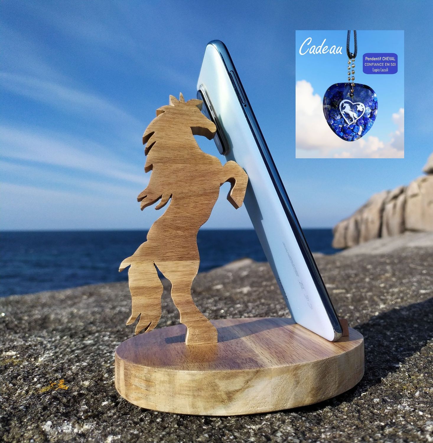 1 support mobile Cheval = 1 collier Cheval 1 support mobile Cheval = 1 collier Cheval "Confiance en soi" offert