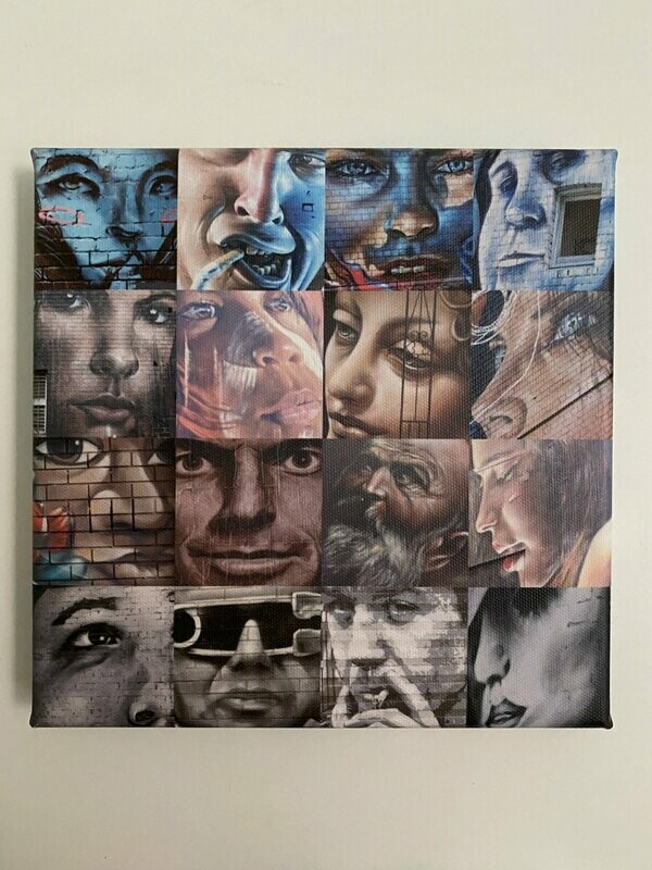 Human Faces I Leinwand I Streetart Collage Human Faces I Leinwand I Streetart Collage