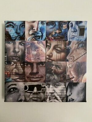 Human Faces I Leinwand I Streetart Collage