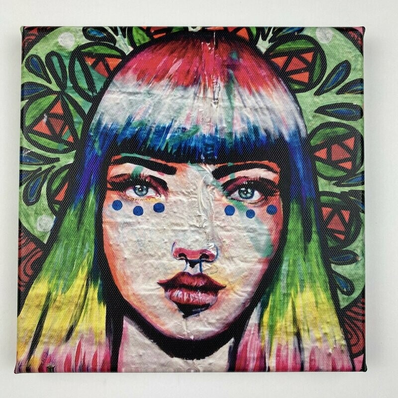 Rainbow Hair I Leinwand I Streetart Print Rainbow Hair I Leinwand I Streetart Print