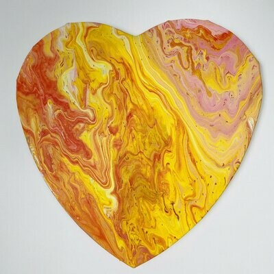 Happy Heart - Herz Leinwand - Abstrakte Kunst Happy Heart - Herz Leinwand - Abstrakte Kunst
