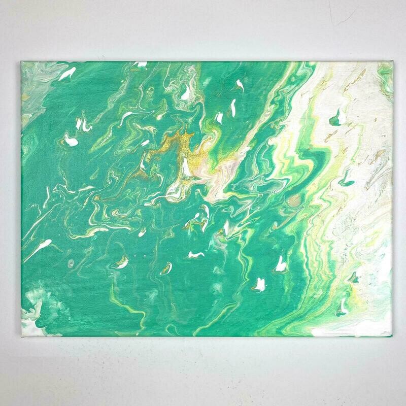 Green Lake - Gemälde - Leinwand - Abstrakte Kunst - Unikat Green Lake - Gemälde - Leinwand - Abstrakte Kunst - Unikat