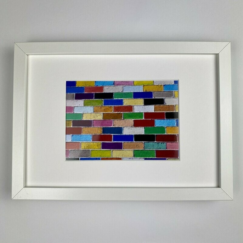 Colored Bricks - Fotoprint - Streetart - Bilderrahmen Colored Bricks - Fotoprint - Streetart - Bilderrahmen