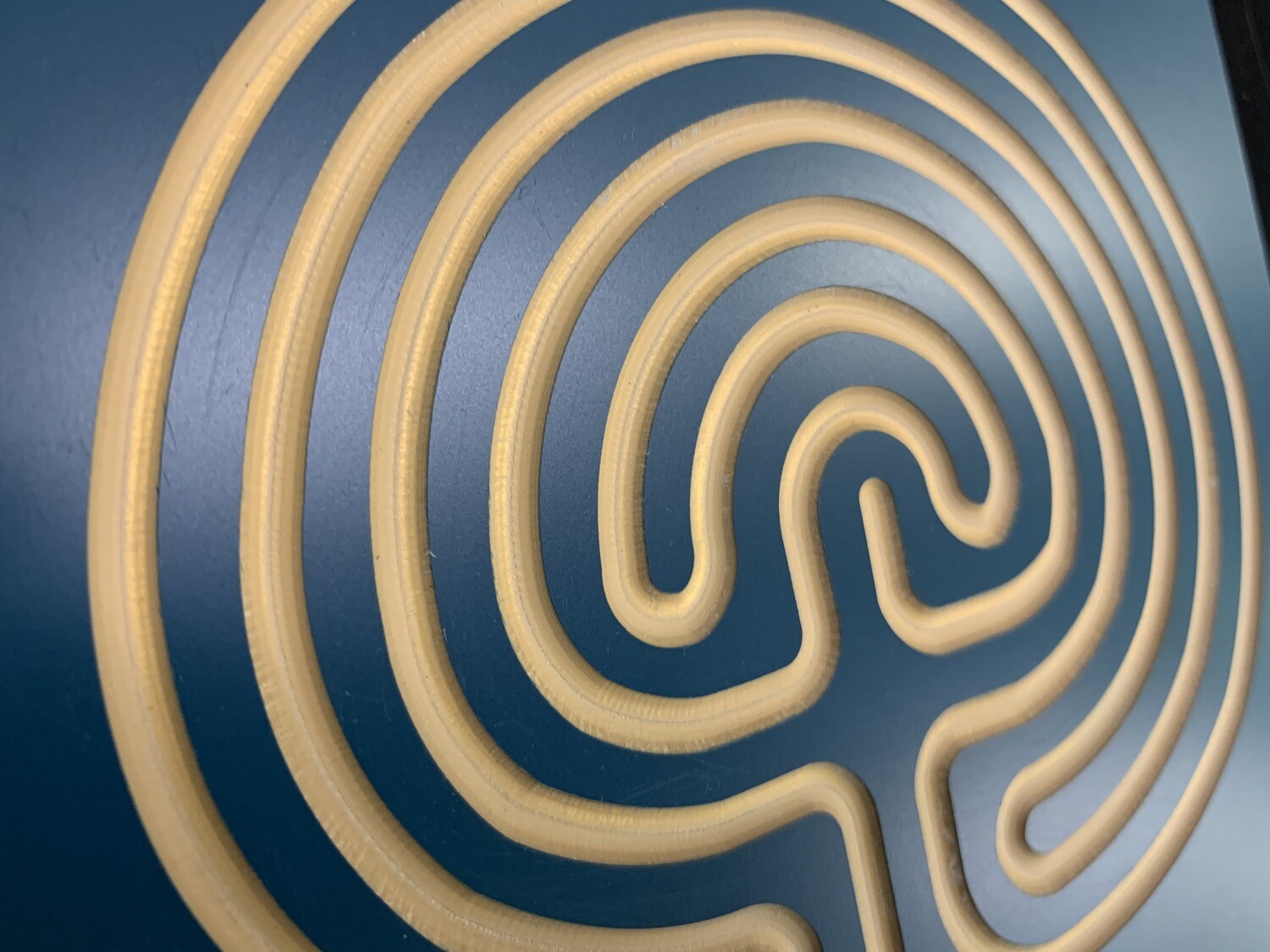 Acrylic Classical Labyrinth - GOLD PATH | 6-inch