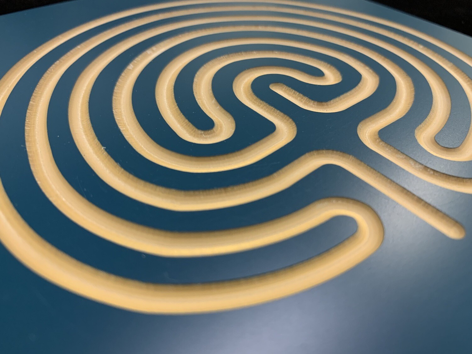 Acrylic Classical Labyrinth - GOLD PATH | 6-inch