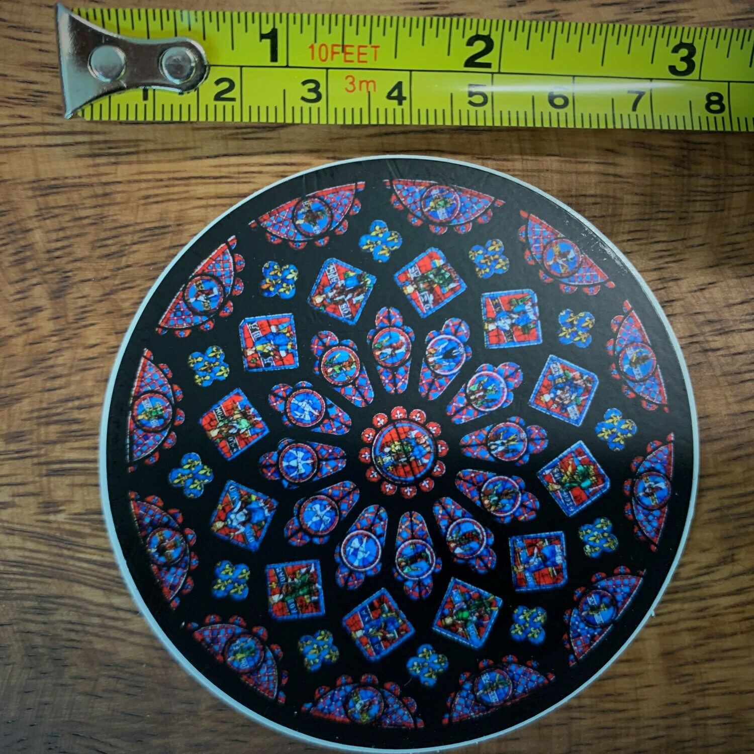 Stickers - Chartres Stained Glass Round Sticker