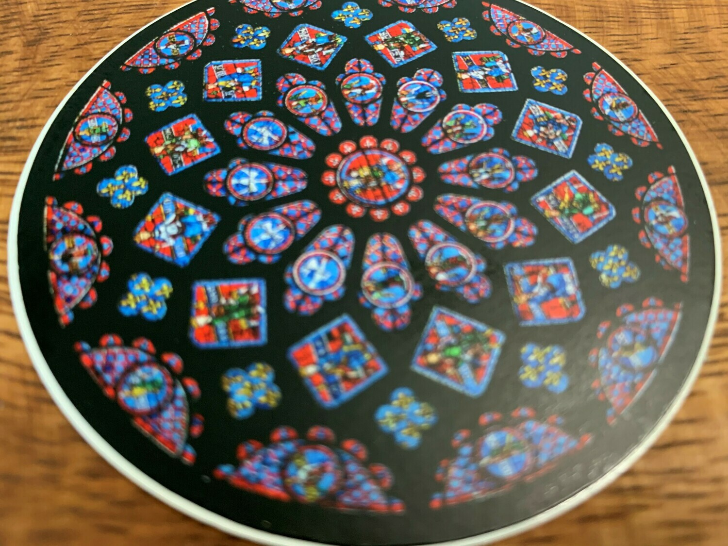 Stickers - Chartres Stained Glass Round Sticker