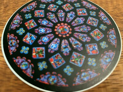 Stickers - Chartres Stained Glass Round Sticker