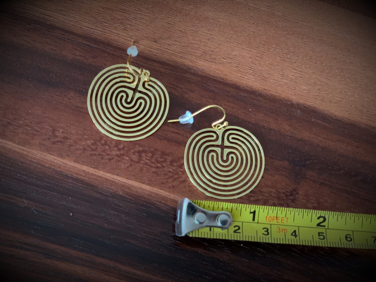 Earrings: Gold Plated Labyrinth