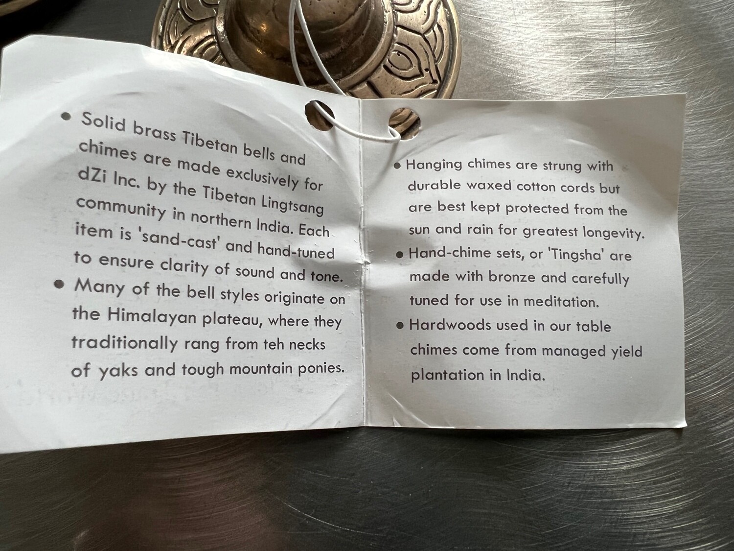 TINGSHA: Simple Lotus Prayer Chime