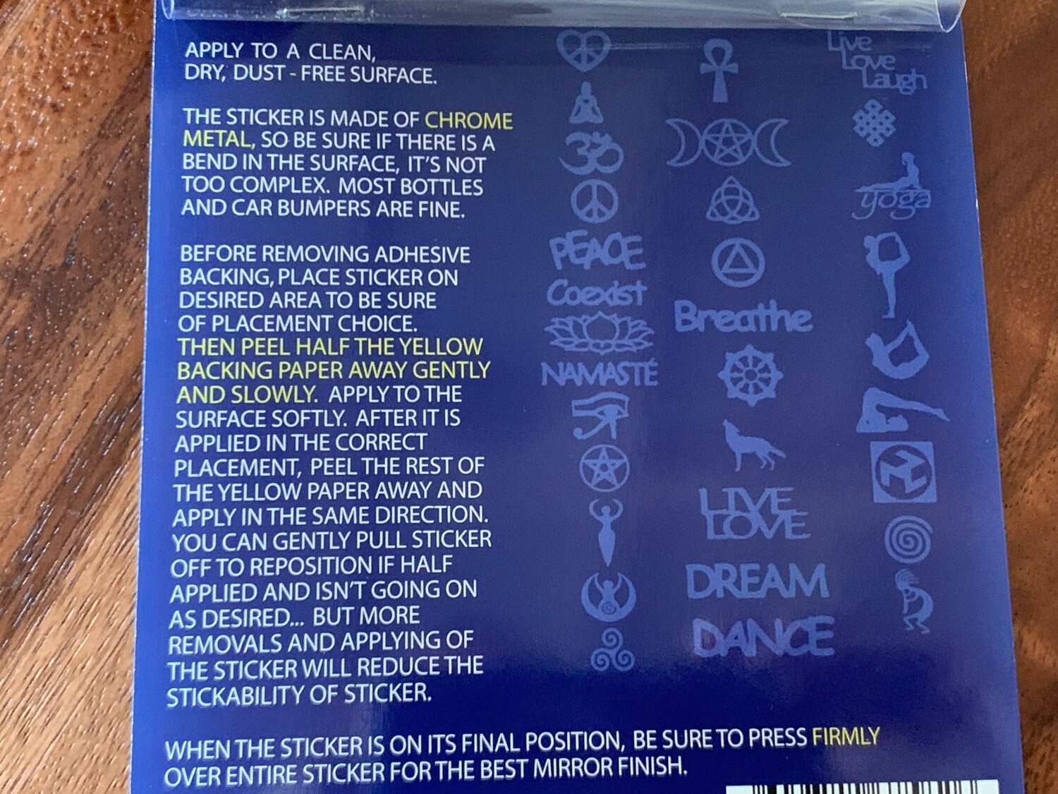 Sticker - Chrome (Namaste)