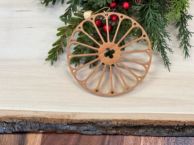 *Holiday Wood Ornament - Rose Window (16 pane)