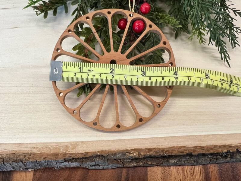 *Holiday Wood Ornament - Rose Window (16 pane)
