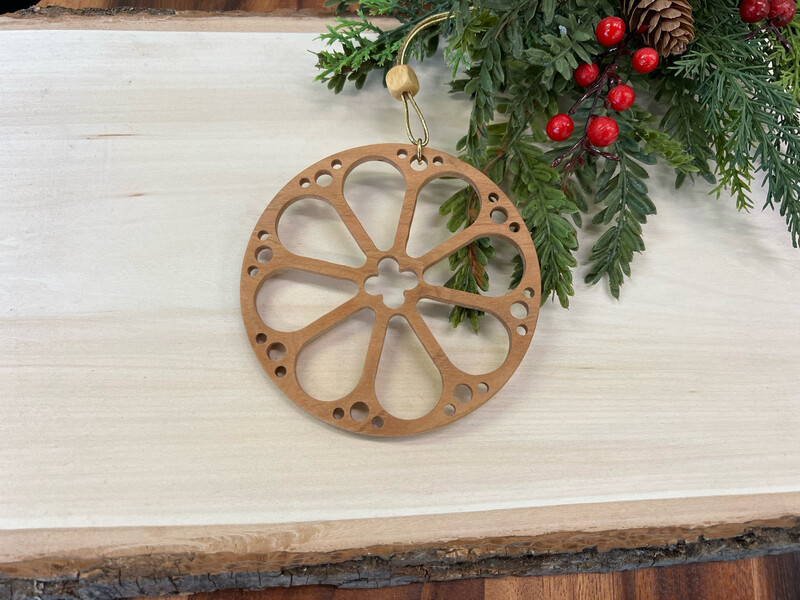 *Holiday Wood Ornament - Rose Window (8 pane)