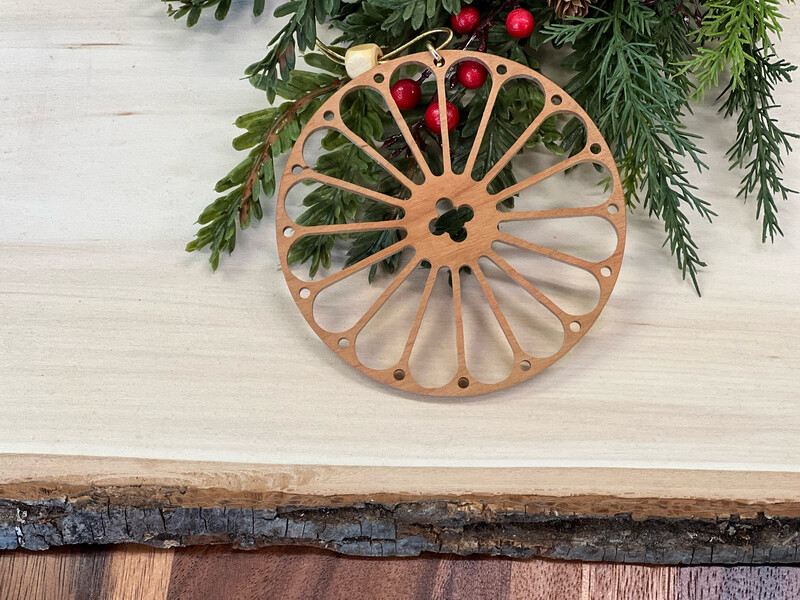 *Holiday Wood Ornament - Rose Window (16 pane)