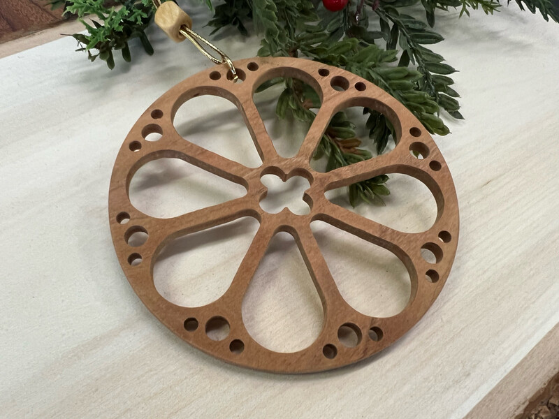 *Holiday Wood Ornament - Rose Window (8 pane)