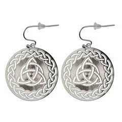Earrings: Silver Plated Celtic Triquetra