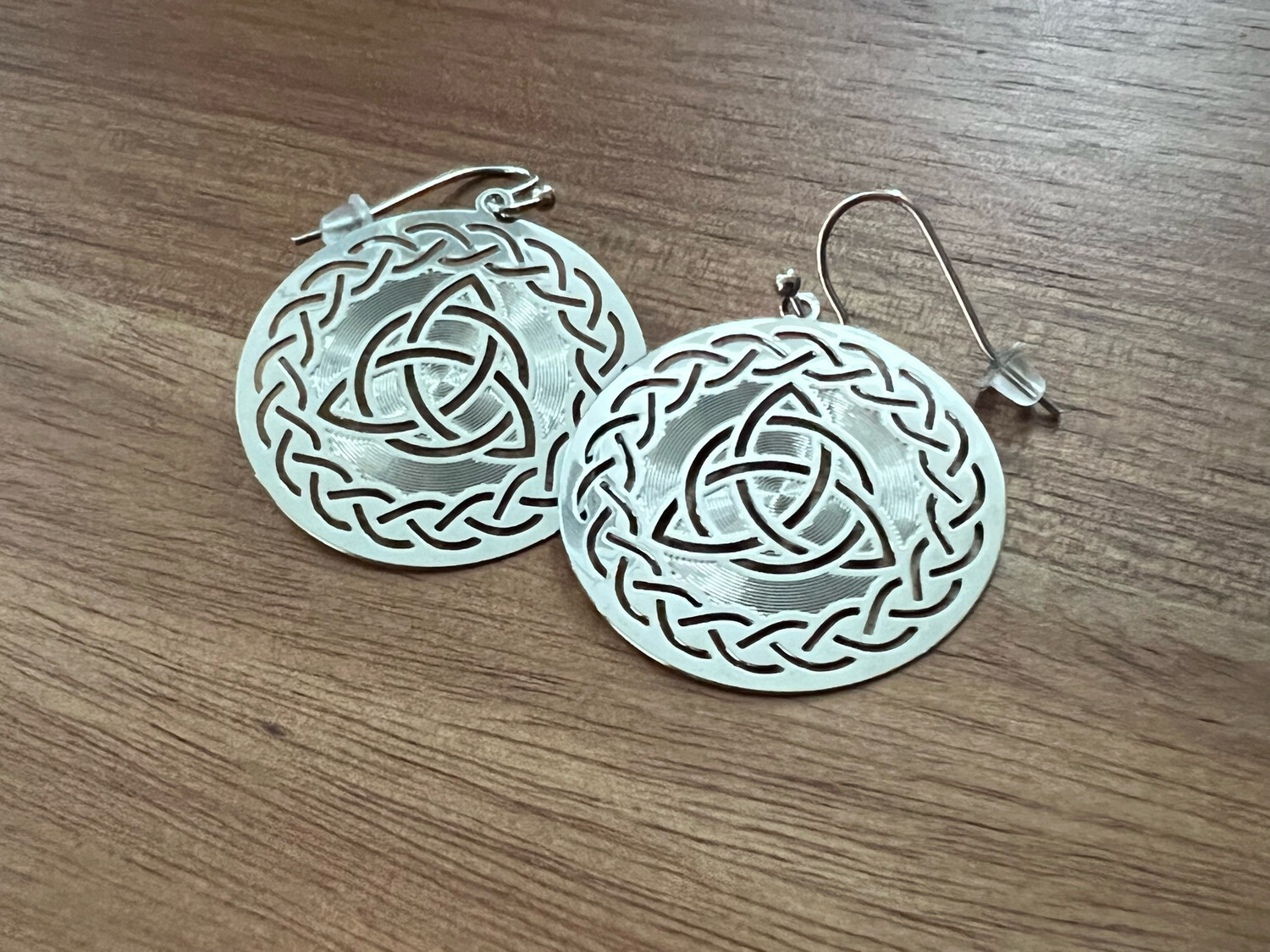 Earrings: Silver Plated Celtic Triquetra