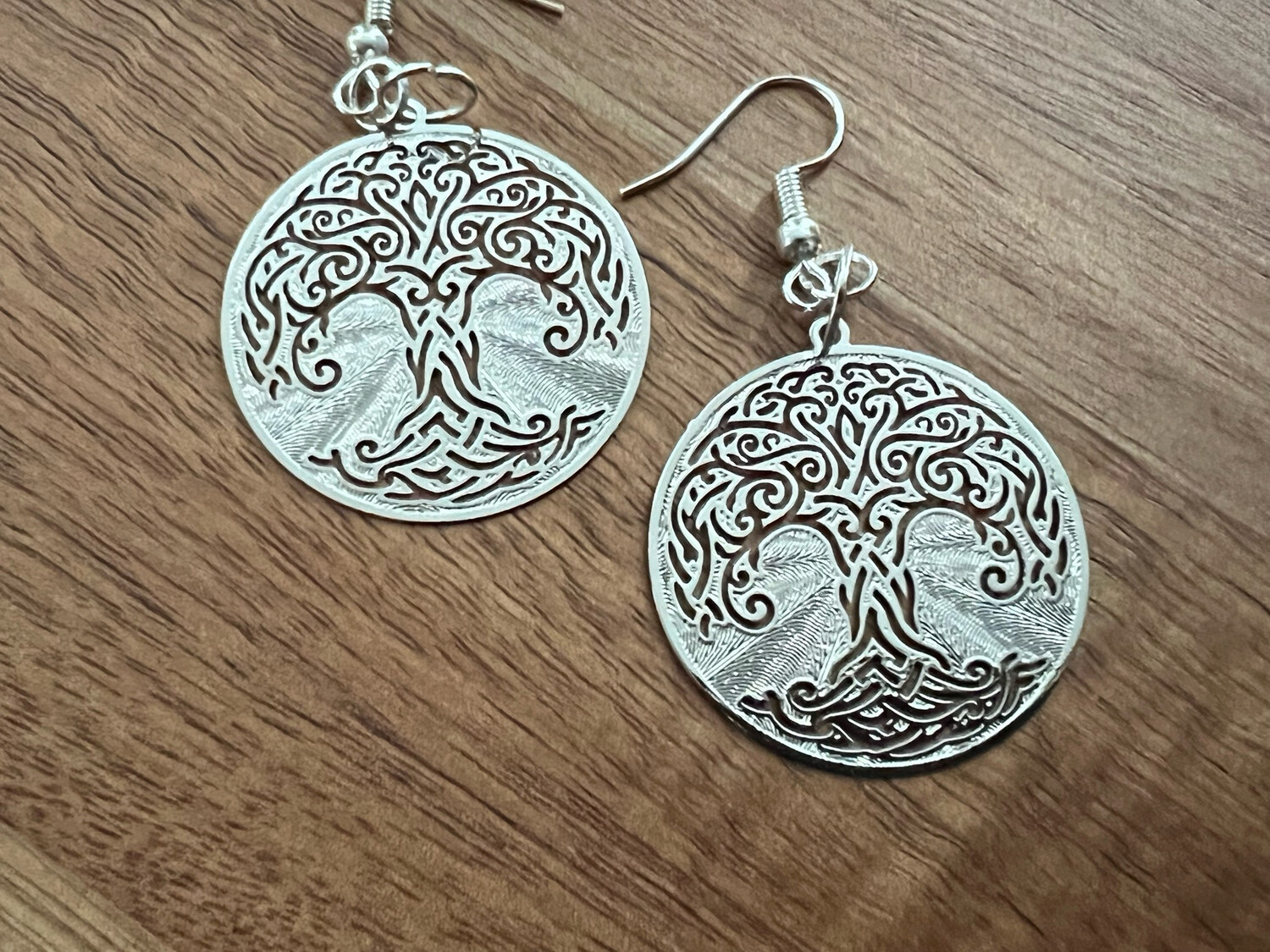 Earrings: Silver Plated Tree of Life