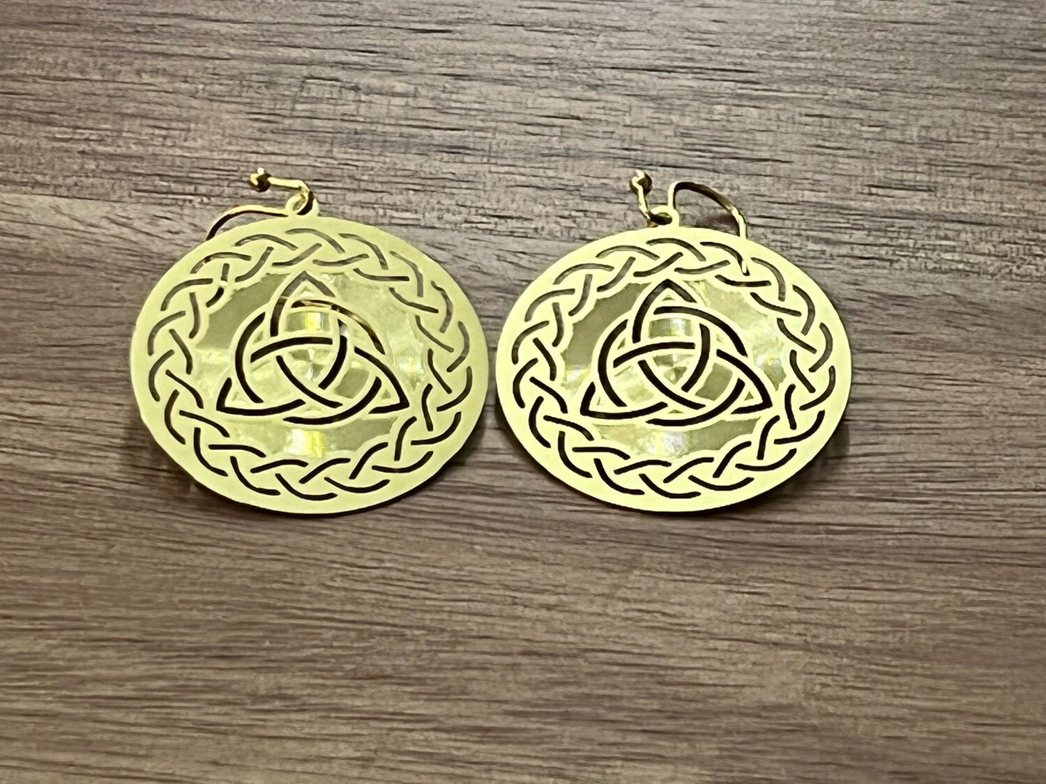 Earrings: Gold Plated Celtic Triquetra