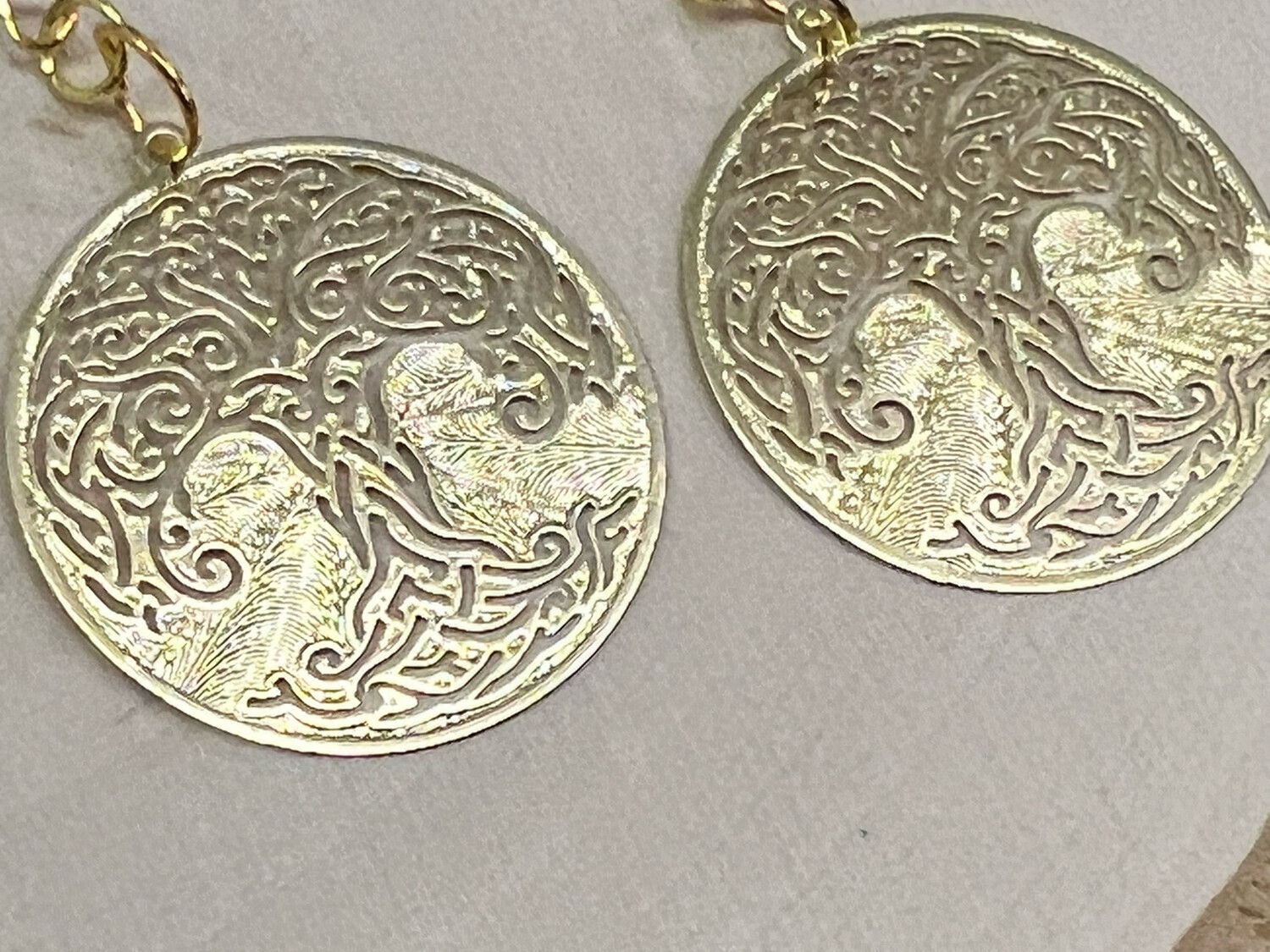 Earrings: Gold Plated Tree of Life