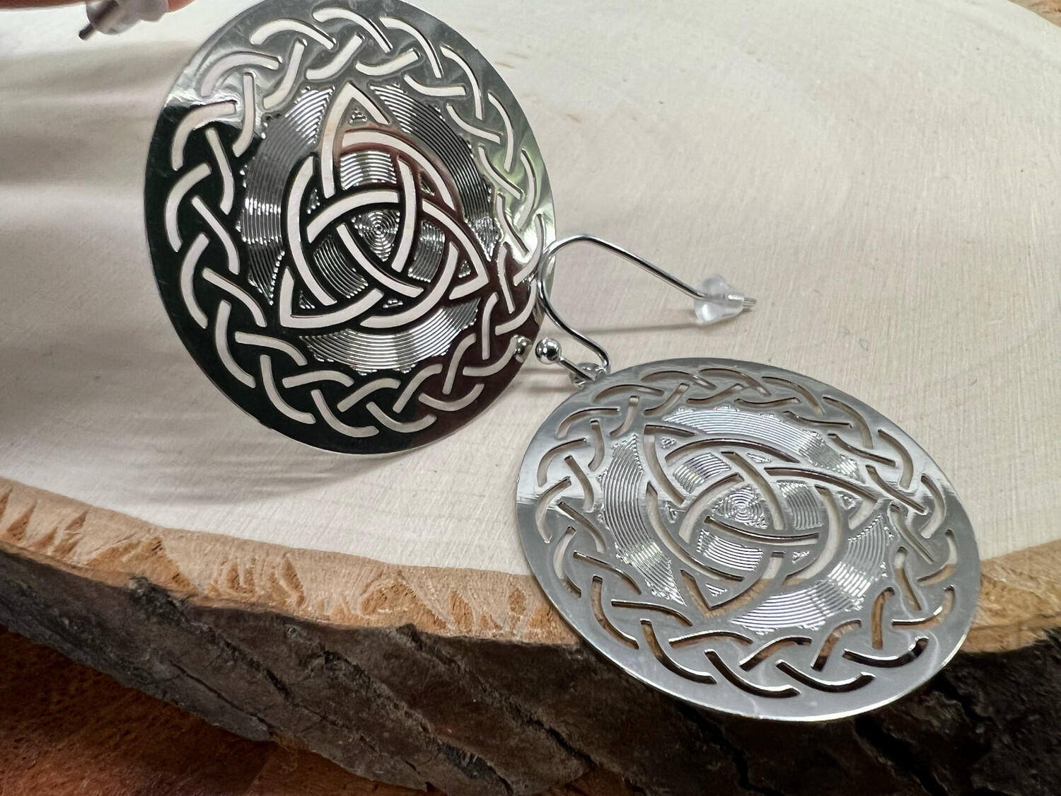 Earrings: Silver Plated Celtic Triquetra