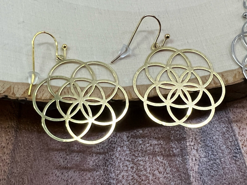 Earrings: Gold Plated Seed of Life