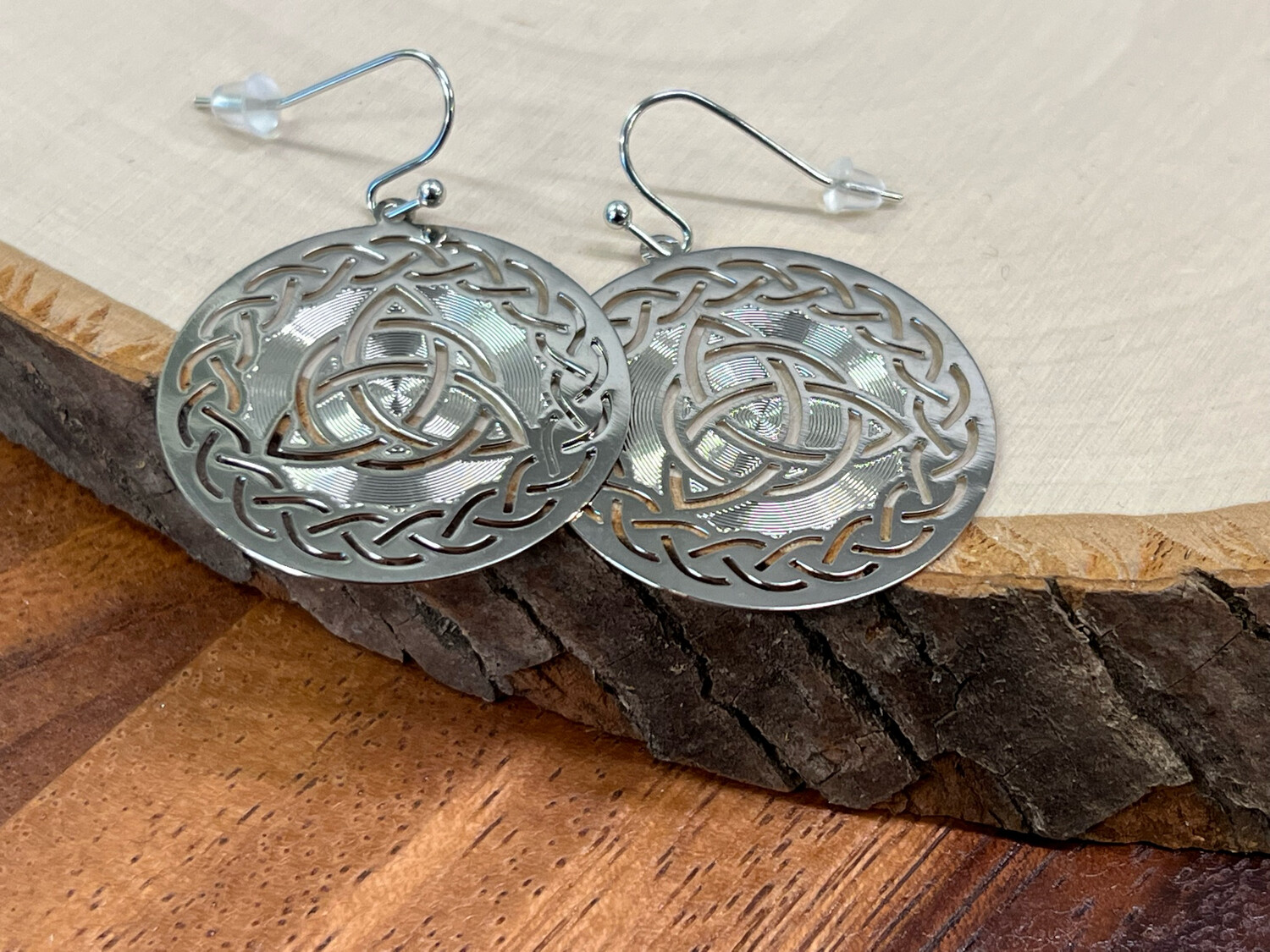 Earrings: Silver Plated Celtic Triquetra