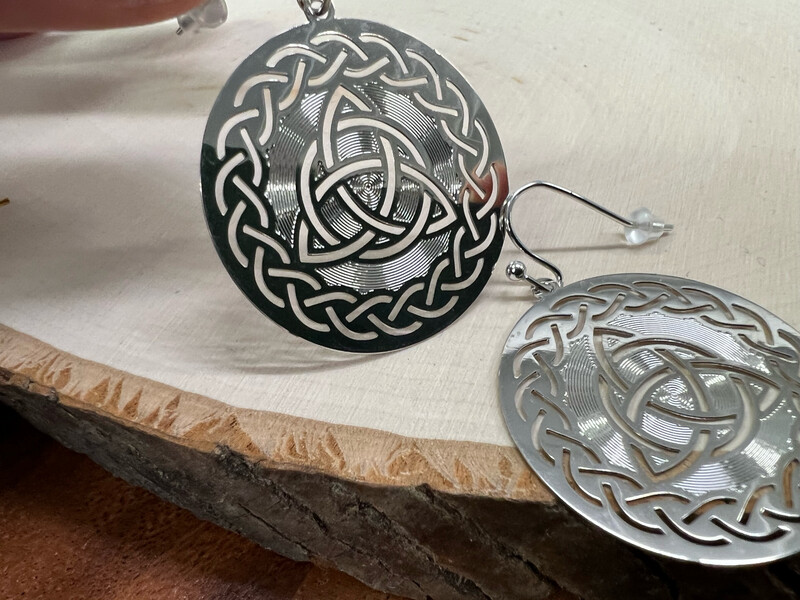 Earrings: Silver Plated Celtic Triquetra