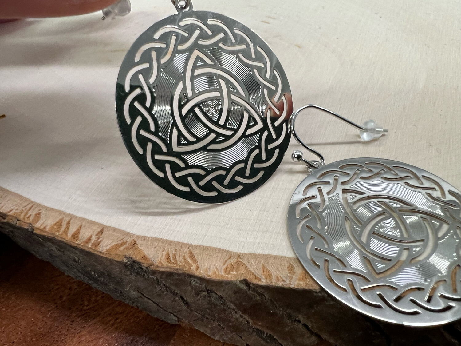 Earrings: Silver Plated Celtic Triquetra