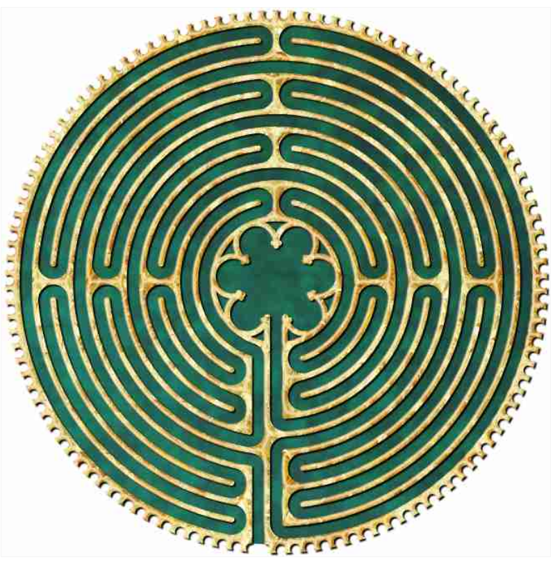 Finger Labyrinth Wall Sticker - Chartres