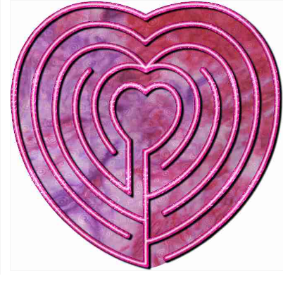 Finger Labyrinth Wall Sticker - Heart