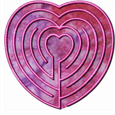 Finger Labyrinth Wall Sticker - Heart